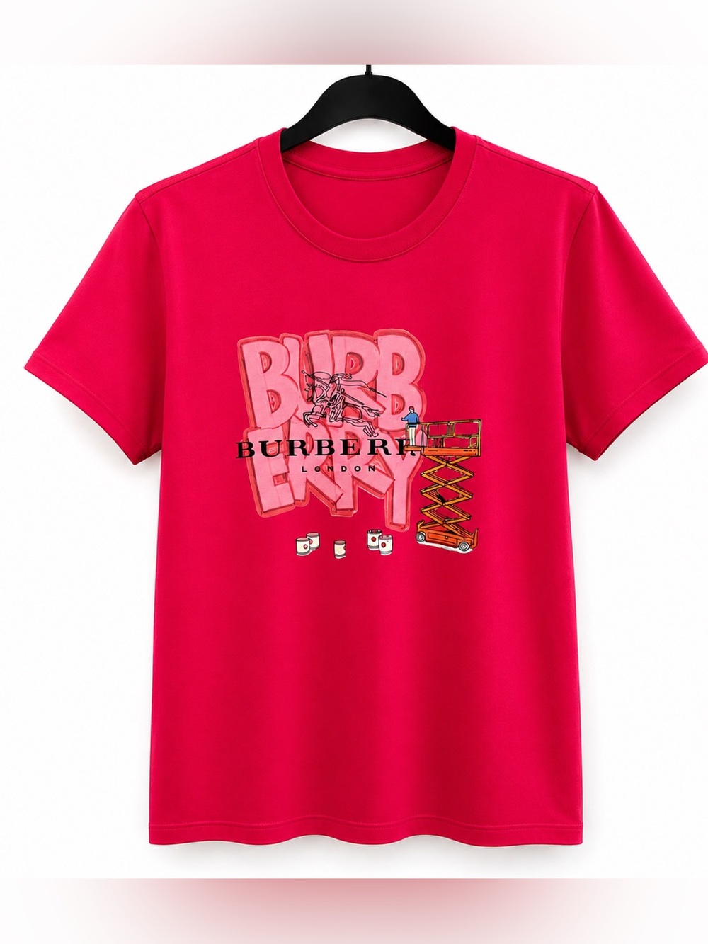 Bright Pink Graphic Logo Tee